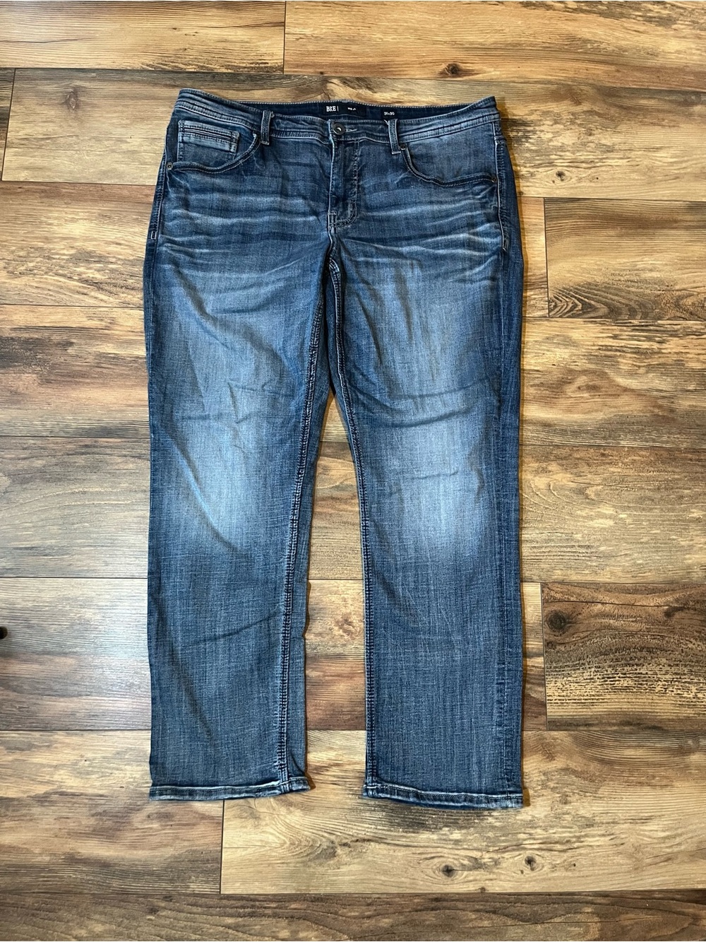 BKE Nolan Men’s Jeans 36x29 Blue Denim Straight Leg Stretch Coolmax